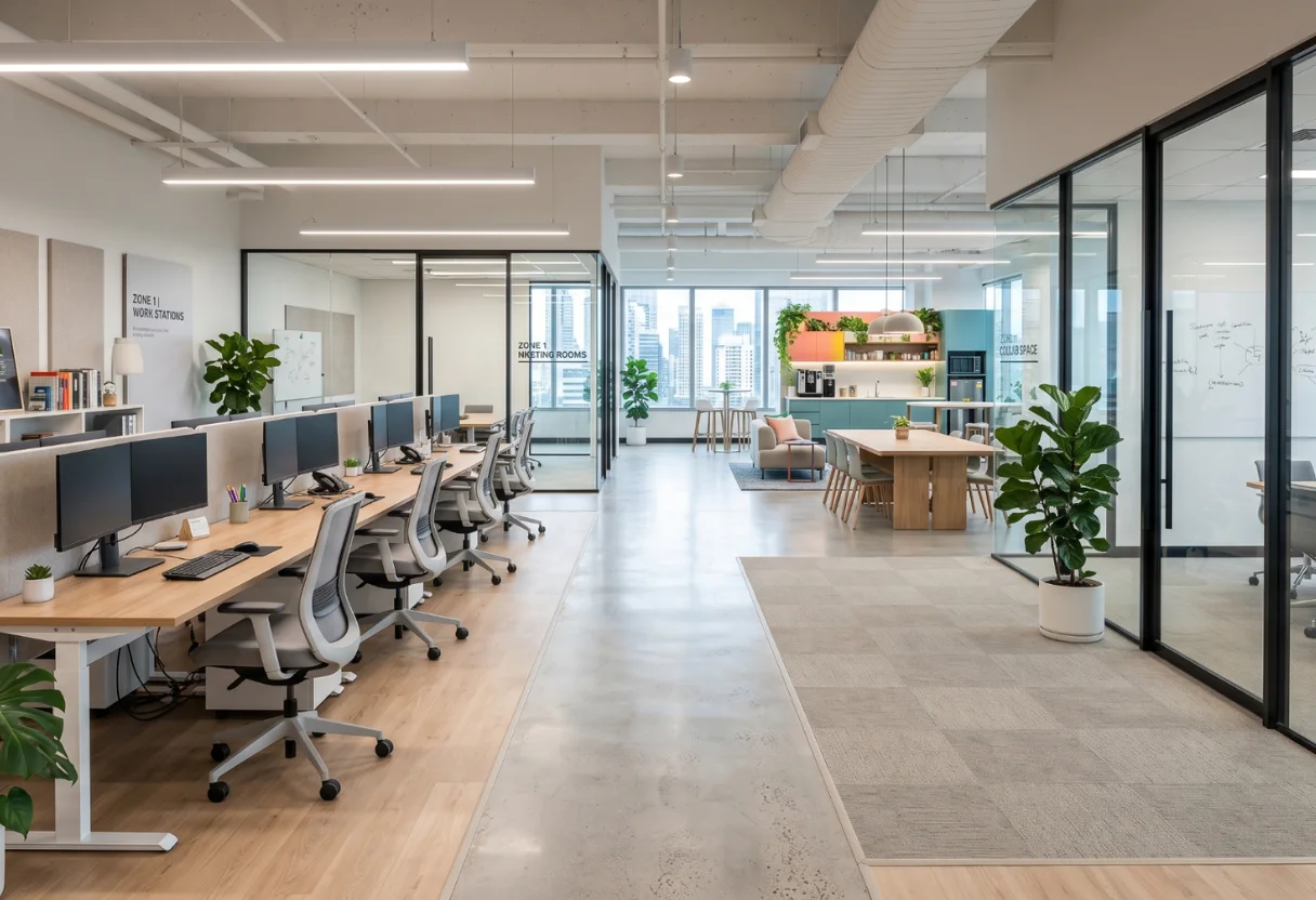 A modern office interior showcasing practical office design ideas for Malaysian businesses by CTN Interior Malaysia
