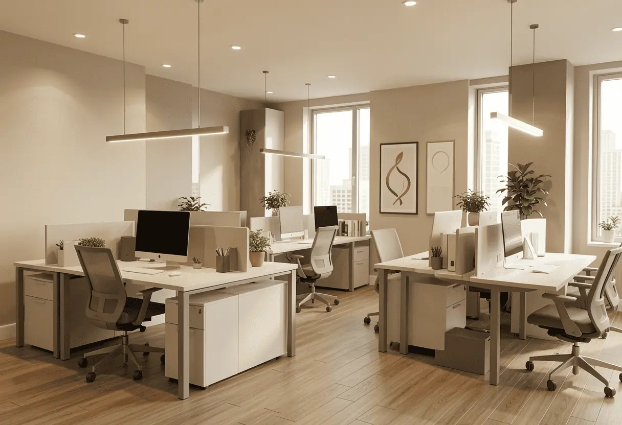 A modern office interior transformed by a workplace interior design company, CTN Interior Malaysia