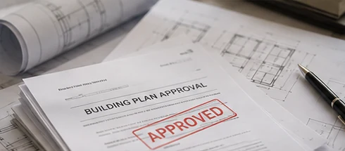 Approved building plan submission