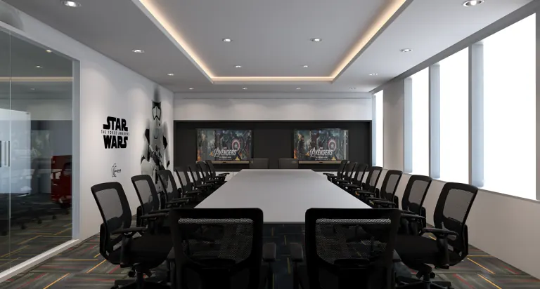 Finished boardroom ready for handover